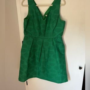 Jcrew green dress with pockets